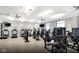 Spacious gym with modern exercise equipment and ceiling fans for a comfortable workout at 2548 Ruffian Dr, Westfield, IN 46074
