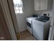 A bright laundry room featuring a window and modern washer and dryer at 3237 Boxwood Dr, Indianapolis, IN 46227