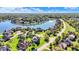 Lovely aerial view of residential neighborhood showcasing the well-maintained lawns and tree-lined streets at 4843 Snowberry Bay Ct, Carmel, IN 46033