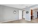 Light gray bedroom shows adjoining doors to walk in closet and hall at 4843 Snowberry Bay Ct, Carmel, IN 46033