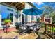Relax on the spacious outdoor deck with a dining area and garden views perfect for al fresco dining at 4843 Snowberry Bay Ct, Carmel, IN 46033