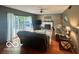 Inviting living room with a fireplace, sliding glass doors, and comfortable seating at 6036 Chinkapin Dr, Columbus, IN 47201