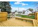 Backyard deck with a view of neighboring houses in the distance at 604 Wood St, Greenfield, IN 46140