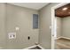 Laundry hookups in a room with painted walls and an open doorway at 604 Wood St, Greenfield, IN 46140