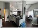 Open-concept kitchen flowing into the dining and living areas, perfect for Gathering gatherings and entertaining guests at 676 Sunblest Blvd, Fishers, IN 46038