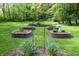 Landscaped garden beds with flowers and greenery, creating a visually appealing and serene outdoor space at 701 E Main St, Westfield, IN 46074