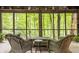 View from the sunroom through the screened in wall, with greenery visible at 7249 Tuliptree Trl, Indianapolis, IN 46256