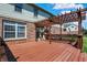 Spacious back deck with pergola overlooking the backyard at 7637 Sand Run Ct, Indianapolis, IN 46259