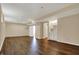 Basement with recessed lighting, wood floors, wet bar and unfinished space, ready to make your own! at 7637 Sand Run Ct, Indianapolis, IN 46259