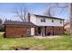 Backyard featuring a pergola with seating and a brick exterior at 8180 E County Road 400 N, Brownsburg, IN 46112