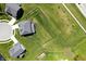 Aerial view of a home featuring a well-manicured lawn at 8452 Ironhill Ct, Indianapolis, IN 46259