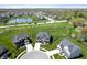 Aerial view of a neighborhood showcasing the community's attractive landscaping and well-maintained homes at 8452 Ironhill Ct, Indianapolis, IN 46259