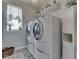 Functional laundry room equipped with modern appliances and storage at 8926 New Heritage Ct, Indianapolis, IN 46239