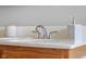 The elegant faucet with marble countertop highlights the luxurious bathroom design at 1121 Retford Ct, Greenwood, IN 46143