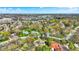 A scenic aerial shot shows a neighborhood with lush greenery and a distant cityscape at 11625 Rolling Springs Dr, Carmel, IN 46033