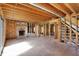 View of unfinished basement showing exposed framing and concrete floors at 11625 Rolling Springs Dr, Carmel, IN 46033