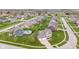Aerial view of a neighborhood featuring well-maintained homes with green lawns at 1334 Winfield Way, Greenwood, IN 46143