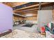 Partially finished basement space, offering versatility and potential for customization at 1334 Winfield Way, Greenwood, IN 46143