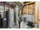 Unfinished basement with exposed mechanicals and insulation, ready to be customized to your liking at 1334 Winfield Way, Greenwood, IN 46143