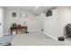 Basement space with a coffee bar, display cabinet and room for flexible use and entertaining at 1334 Winfield Way, Greenwood, IN 46143