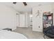 Cozy bedroom featuring neutral walls, carpet flooring, and convenient access to an attached bathroom at 1334 Winfield Way, Greenwood, IN 46143