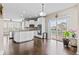Modern kitchen with white cabinets, stainless steel appliances, and an island at 1334 Winfield Way, Greenwood, IN 46143