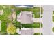 Overhead view of a home featuring a backyard patio and well-kept landscaping at 15144 Dry Creek Rd, Noblesville, IN 46060