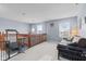 Bright loft features neutral paint, lots of natural light and a carpeted floor at 15144 Dry Creek Rd, Noblesville, IN 46060