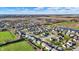 An aerial view of the neighborhood highlighting the home's location in a quiet community at 209 Allen Ln, New Whiteland, IN 46184