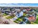 Aerial view of home in a residential neighborhood showcasing well-maintained landscaping and driveways at 209 Allen Ln, New Whiteland, IN 46184