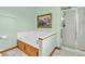 This bathroom features a separate shower and a large soaking tub at 2303 Cole Wood Ct, Indianapolis, IN 46239