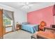 This bedroom has unique ceiling decorations and plenty of natural light at 2303 Cole Wood Ct, Indianapolis, IN 46239