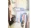 Walk-in closet with ample storage space, shelves, and hanging rods for clothes at 2303 Cole Wood Ct, Indianapolis, IN 46239