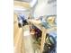 Functional garage space with workbench, ideal for storage and hobbies at 2303 Cole Wood Ct, Indianapolis, IN 46239