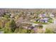 A sunlit aerial view showcases a residential area with diverse housing styles and lush greenery at 2815 Kay Ellen Dr, Indianapolis, IN 46229