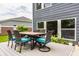 Backyard patio featuring outdoor seating and dining area, perfect for entertaining guests at 3640 Snowdon Dr, Westfield, IN 46074