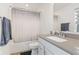 Bathroom featuring a shower and tub combination, neutral decor, and a single vanity at 3737 Planck St, Danville, IN 46122