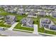 Beautiful aerial view of a modern home in a landscaped community with pond at 3840 Shady Lake Dr, Westfield, IN 46074