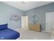 Calming blue bedroom with natural light and a clean, modern aesthetic at 3840 Shady Lake Dr, Westfield, IN 46074