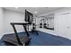Home gym with workout equipment including treadmill and weight rack at 3840 Shady Lake Dr, Westfield, IN 46074