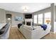 Inviting living room with fireplace, large windows, and comfortable seating at 3840 Shady Lake Dr, Westfield, IN 46074