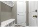 Convenient mudroom with built-in bench and storage near the entrance at 3840 Shady Lake Dr, Westfield, IN 46074