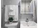Modern bathroom featuring updated vanity, sink and mirror cabinet at 3967 N Park Ave, Indianapolis, IN 46205