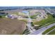 Aerial view of the expansive community with diverse architectural styles and streets at 4152 Dutton Dr, Bargersville, IN 46106