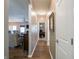 Inviting hallway that leads to a cozy living room and a functional office space at 4631 Belair Cir, Plainfield, IN 46168