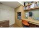 Functional office area provides ample storage with custom cabinetry and desk space at 5110 Riverview Dr, Indianapolis, IN 46208