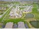 A suburban neighborhood shows homes near green spaces and ponds, creating a serene living environment at 5218 Triple Crown Way, Indianapolis, IN 46237