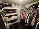 Spacious closet offering plenty of storage with shelving and hanging space at 5845 South St, Stilesville, IN 46180