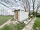 Exterior view of shed showing a door and siding at 5845 South St, Stilesville, IN 46180