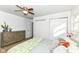 Comfortable bedroom featuring a ceiling fan and neutral-toned walls at 664 N County Road 800 E, Avon, IN 46123